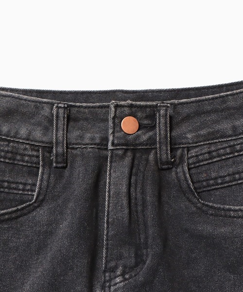 Chick(チック)の「▲BOA VINTAGE DENIM SKIRT / ボアビンテージ風デニムミニスカート(デニムスカート・レディース・ブラック/ブルー・S/M/L)」の7枚目の写真