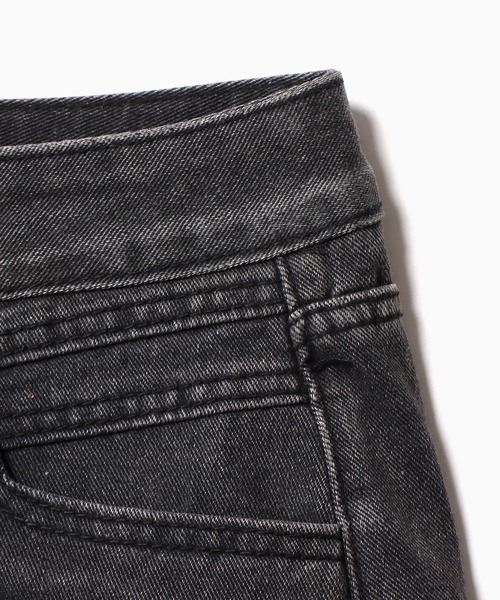 Chick(チック)の「▲BOA VINTAGE DENIM SKIRT / ボアビンテージ風デニムミニスカート(デニムスカート・レディース・ブラック/ブルー・S/M/L)」の9枚目の写真