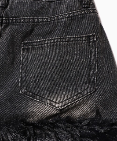 Chick(チック)の「▲BOA VINTAGE DENIM SKIRT / ボアビンテージ風デニムミニスカート(デニムスカート・レディース・ブラック/ブルー・S/M/L)」の11枚目の写真