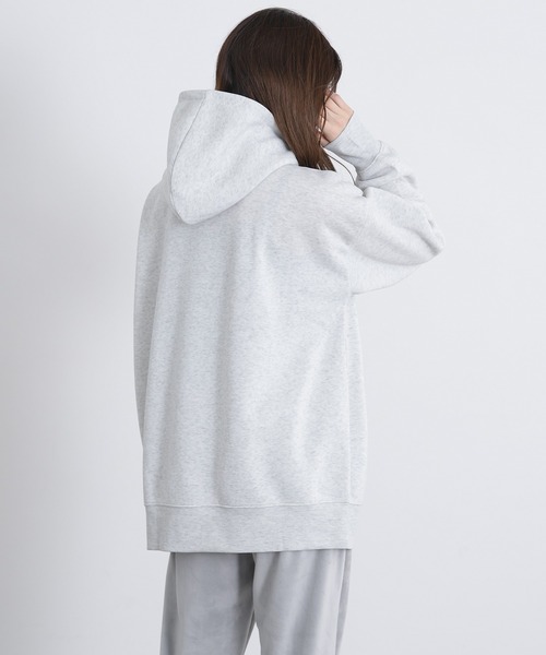 improves（インプローブス）の「コットンタッチ 裏起毛 無地 ハーフジップパーカー（パーカー・メンズ・パープル/ブラック/オートミール/チャコール/グレイッシュベージュ・X-LARGE/MEDIUM/LARGE）」の10枚目の写真