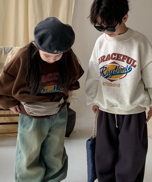 aimoha(アイモハ)の「【aimoha-KIDS-】子供服 ユニセックス厚地スウェット(スウェット・キッズ・チョコ/ライトグレー・110/120/100/140/130)」の18枚目の写真