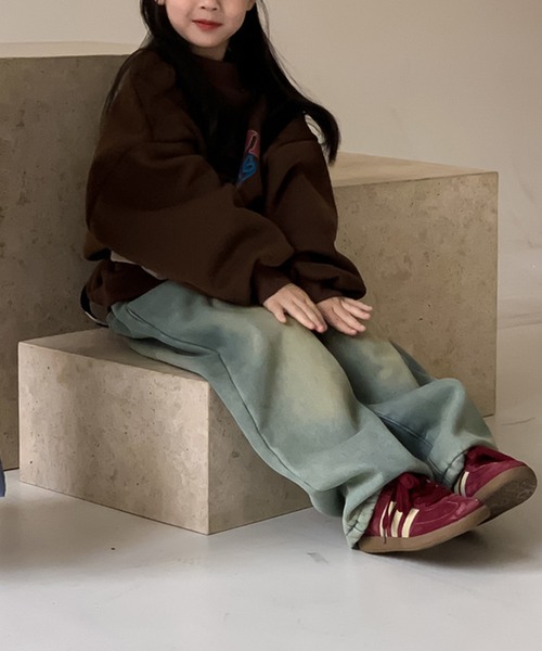 aimoha(アイモハ)の「【aimoha-KIDS-】子供服 ユニセックス厚地スウェット(スウェット・キッズ・チョコ/ライトグレー・110/120/100/140/130)」の6枚目の写真