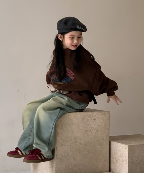 aimoha(アイモハ)の「【aimoha-KIDS-】子供服 ユニセックス厚地スウェット(スウェット・キッズ・チョコ/ライトグレー・110/120/100/140/130)」の7枚目の写真