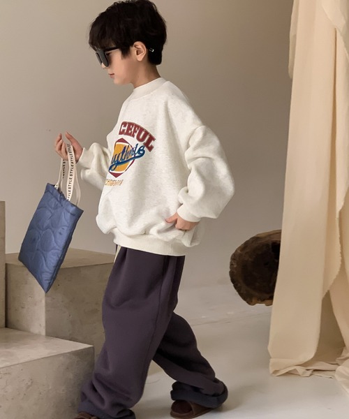 aimoha(アイモハ)の「【aimoha-KIDS-】子供服 ユニセックス厚地スウェット(スウェット・キッズ・チョコ/ライトグレー・110/120/100/140/130)」の8枚目の写真