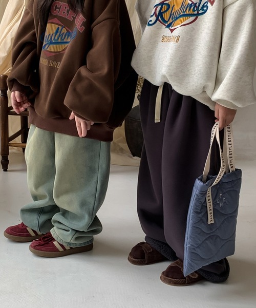 aimoha(アイモハ)の「【aimoha-KIDS-】子供服 ユニセックス厚地スウェット(スウェット・キッズ・チョコ/ライトグレー・110/120/100/140/130)」の12枚目の写真