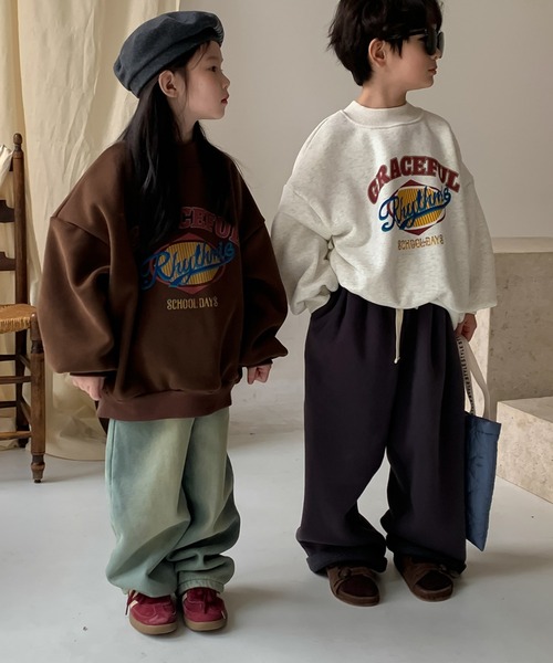 aimoha(アイモハ)の「【aimoha-KIDS-】子供服 ユニセックス厚地スウェット(スウェット・キッズ・チョコ/ライトグレー・110/120/100/140/130)」の15枚目の写真