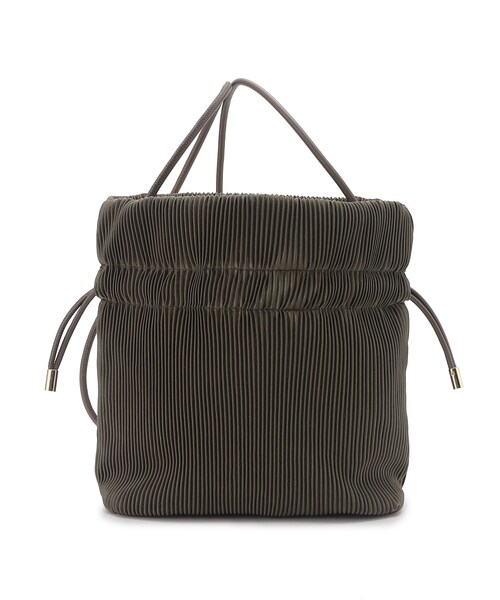 OPAQUE.CLIP（オペークドットクリップ）の「◆【軽量/肩掛け可能】プリーツドロストミニショルダーバッグ（ショルダーバッグ・レディース・ブラウン系/ブラック/ライトベージュ/パープル・00）」の3枚目の写真