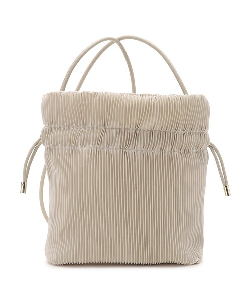 OPAQUE.CLIP（オペークドットクリップ）の「◆【軽量/肩掛け可能】プリーツドロストミニショルダーバッグ（ショルダーバッグ・レディース・ブラウン系/ブラック/ライトベージュ/パープル・00）」の4枚目の写真