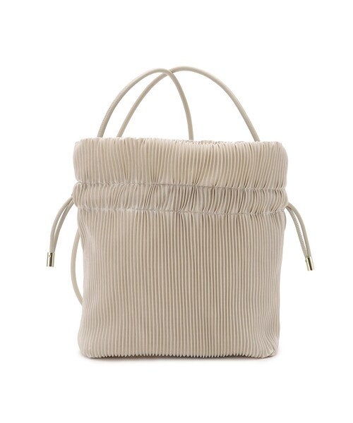 OPAQUE.CLIP（オペークドットクリップ）の「◆【軽量/肩掛け可能】プリーツドロストミニショルダーバッグ（ショルダーバッグ・レディース・ブラウン系/ブラック/ライトベージュ/パープル・00）」の6枚目の写真