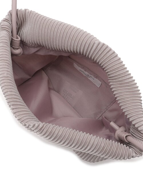 OPAQUE.CLIP（オペークドットクリップ）の「◆【軽量/肩掛け可能】プリーツドロストミニショルダーバッグ（ショルダーバッグ・レディース・ブラウン系/ブラック/ライトベージュ/パープル・00）」の13枚目の写真