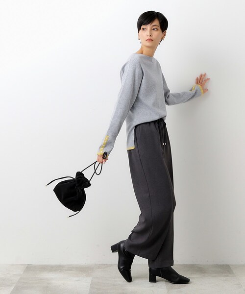 OPAQUE.CLIP（オペークドットクリップ）の「◆【軽量/肩掛け可能】プリーツドロストミニショルダーバッグ（ショルダーバッグ・レディース・ブラウン系/ブラック/ライトベージュ/パープル・00）」の18枚目の写真