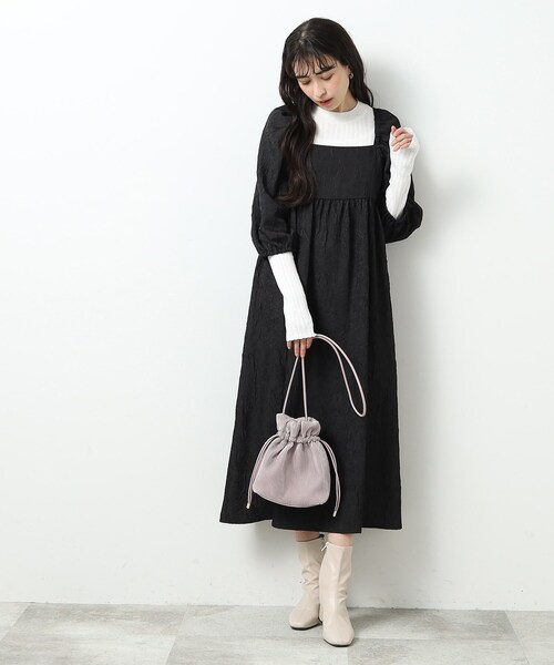 OPAQUE.CLIP（オペークドットクリップ）の「◆【軽量/肩掛け可能】プリーツドロストミニショルダーバッグ（ショルダーバッグ・レディース・ブラウン系/ブラック/ライトベージュ/パープル・00）」の22枚目の写真