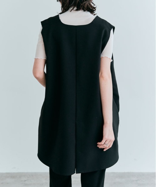 kirakiraShop(キラキラショップ)の「深V セミフレア ベスト(ベスト・レディース・ブラウン/ブラック/チャコール/ライトベージュ・FREE)」の15枚目の写真