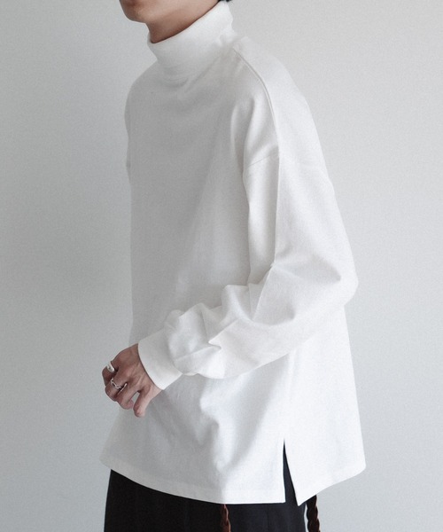 epnok（エプノック）の「タートルネックルーズロンT（Tシャツ/カットソー・メンズ・オフホワイト/ブラック・SMALL/MEDIUM/LARGE）」の5枚目の写真