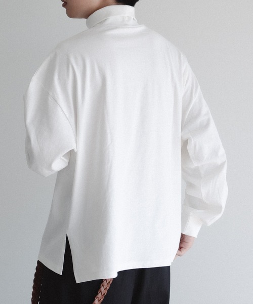 epnok（エプノック）の「タートルネックルーズロンT（Tシャツ/カットソー・メンズ・オフホワイト/ブラック・SMALL/MEDIUM/LARGE）」の6枚目の写真