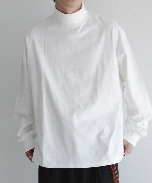 epnok（エプノック）の「タートルネックルーズロンT（Tシャツ/カットソー・メンズ・オフホワイト/ブラック・SMALL/MEDIUM/LARGE）」の4枚目の写真