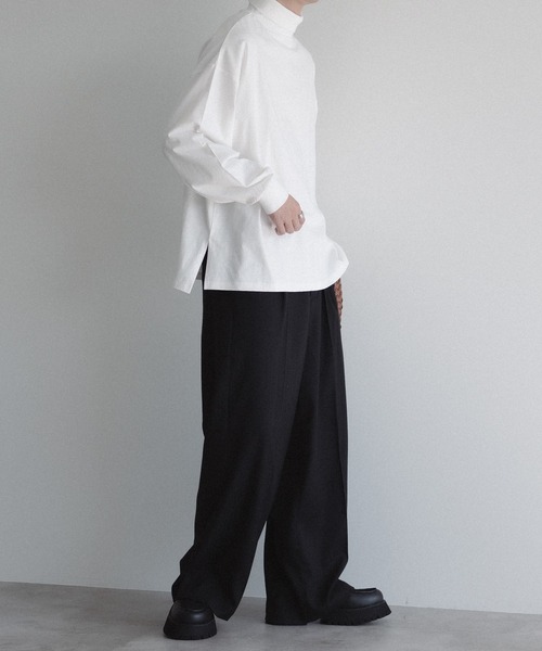 epnok（エプノック）の「タートルネックルーズロンT（Tシャツ/カットソー・メンズ・オフホワイト/ブラック・SMALL/MEDIUM/LARGE）」の12枚目の写真