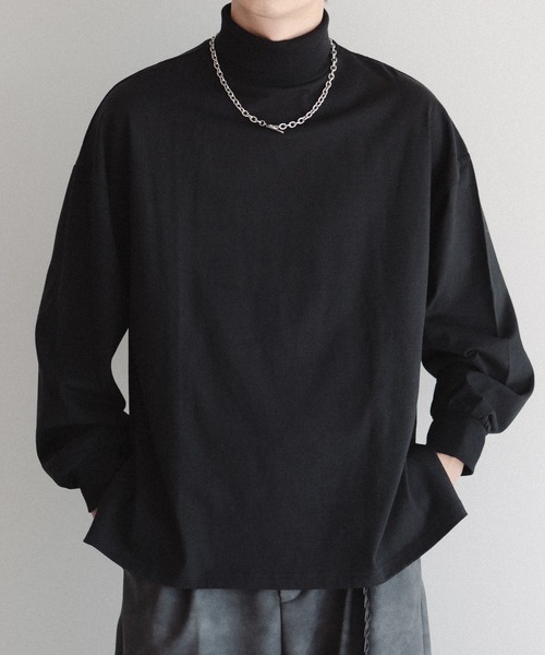 epnok（エプノック）の「タートルネックルーズロンT（Tシャツ/カットソー・メンズ・オフホワイト/ブラック・SMALL/MEDIUM/LARGE）」の13枚目の写真