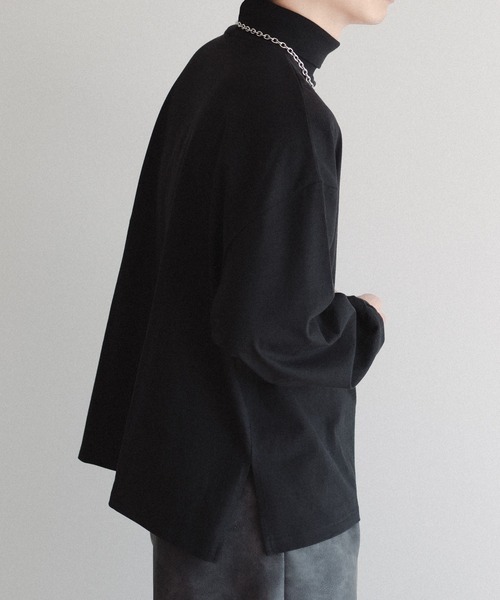 epnok（エプノック）の「タートルネックルーズロンT（Tシャツ/カットソー・メンズ・オフホワイト/ブラック・SMALL/MEDIUM/LARGE）」の16枚目の写真