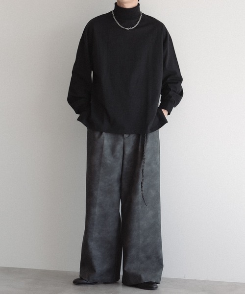 epnok（エプノック）の「タートルネックルーズロンT（Tシャツ/カットソー・メンズ・オフホワイト/ブラック・SMALL/MEDIUM/LARGE）」の17枚目の写真