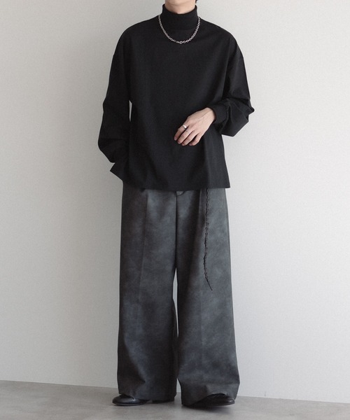 epnok（エプノック）の「タートルネックルーズロンT（Tシャツ/カットソー・メンズ・オフホワイト/ブラック・SMALL/MEDIUM/LARGE）」の18枚目の写真