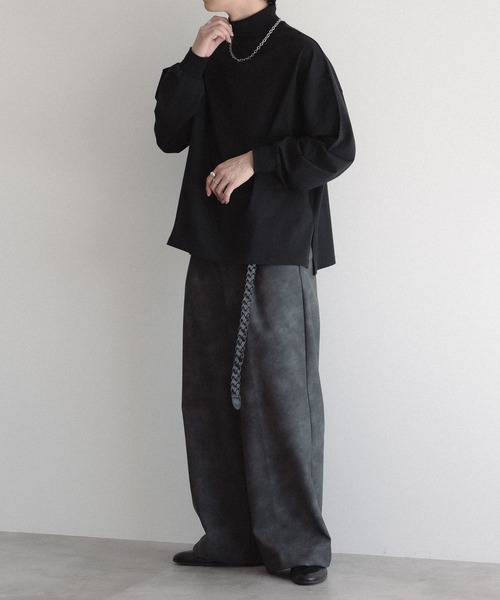 epnok（エプノック）の「タートルネックルーズロンT（Tシャツ/カットソー・メンズ・オフホワイト/ブラック・SMALL/MEDIUM/LARGE）」の19枚目の写真