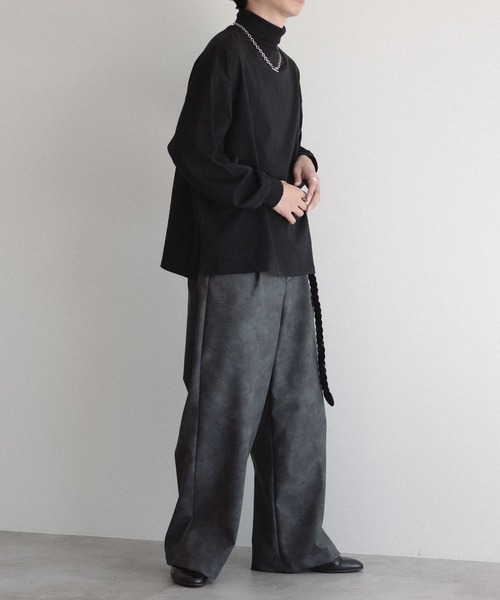 epnok（エプノック）の「タートルネックルーズロンT（Tシャツ/カットソー・メンズ・オフホワイト/ブラック・SMALL/MEDIUM/LARGE）」の21枚目の写真