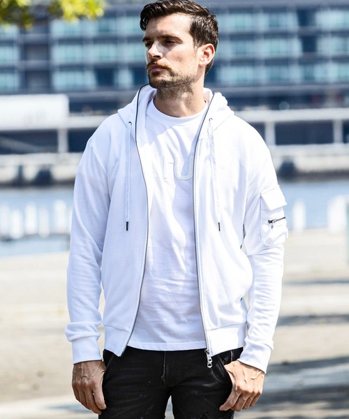 ⭐️新品未使用　ALBOVE イヴパーカー　ホワイト 1PIU1UGUALE3 RELAX(ウノピゥウノウグァーレトレ リラックス