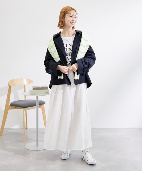 ROPE' PICNIC(ロペピクニック)の「ショートトレンチコート/撥水加工(トレンチコート・レディース・ベージュ/ネイビー/ベージュ系その他・38)」の12枚目の写真