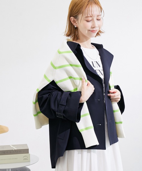 ROPE' PICNIC(ロペピクニック)の「ショートトレンチコート/撥水加工(トレンチコート・レディース・ベージュ/ネイビー/ベージュ系その他・38)」の13枚目の写真