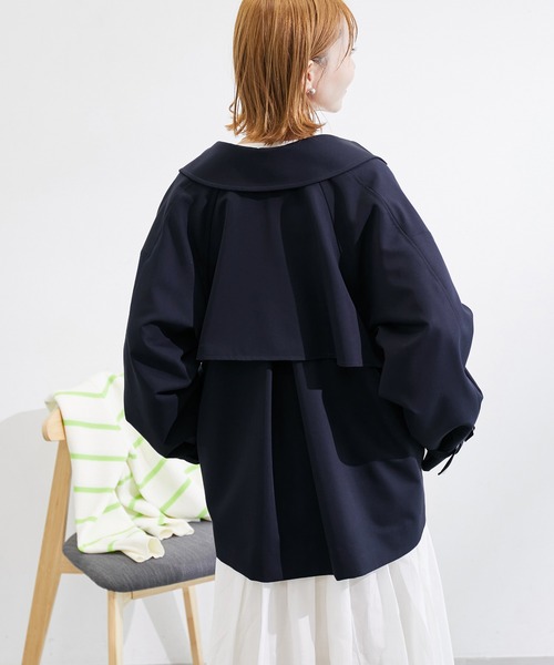 ROPE' PICNIC(ロペピクニック)の「ショートトレンチコート/撥水加工(トレンチコート・レディース・ベージュ/ネイビー/ベージュ系その他・38)」の14枚目の写真