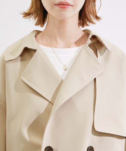 ROPE' PICNIC(ロペピクニック)の「ショートトレンチコート/撥水加工(トレンチコート・レディース・ベージュ/ネイビー/ベージュ系その他・38)」の19枚目の写真