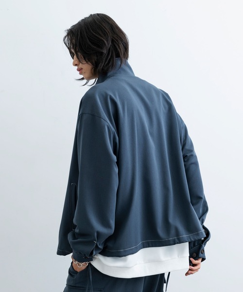 JUNRED（ジュンレッド）の「【 セットアップ対応 】サイドコードスタンドZIPブルゾン（ブルゾン・メンズ・チャコールグレー/ブラック・L/M/S）」の18枚目の写真