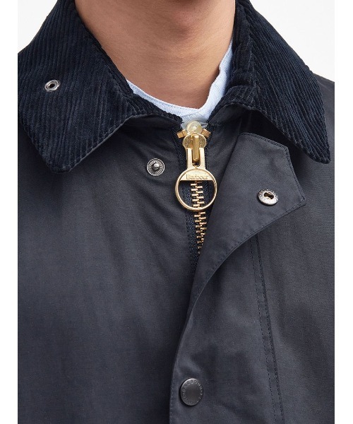 【セール】【BORDER / ボーダー】ピーチスキン ミドルレングス コート（スリムフィット）（ステンカラーコート）｜Barbour（バブアー）