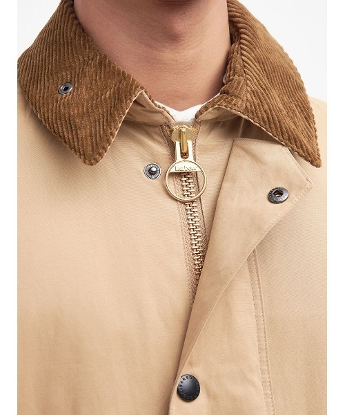 【セール】【BORDER / ボーダー】ピーチスキン ミドルレングス コート（スリムフィット）（ステンカラーコート）｜Barbour（バブアー）