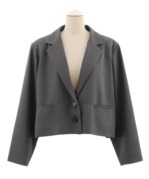 PUNYUS（プニュズ）の「ショートテーラードジャケット（テーラードジャケット・レディース・ブラック/グレー・1/2/3/4）」の18枚目の写真