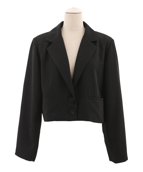 PUNYUS（プニュズ）の「ショートテーラードジャケット（テーラードジャケット・レディース・ブラック/グレー・1/2/3/4）」の9枚目の写真