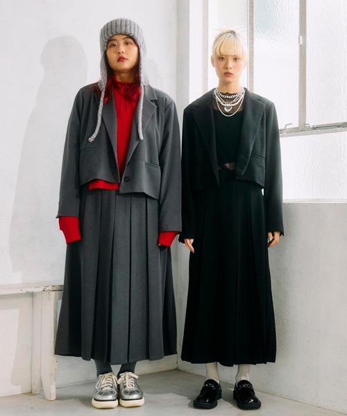 PUNYUS（プニュズ）の「ショートテーラードジャケット（テーラードジャケット・レディース・ブラック/グレー・1/2/3/4）」の7枚目の写真