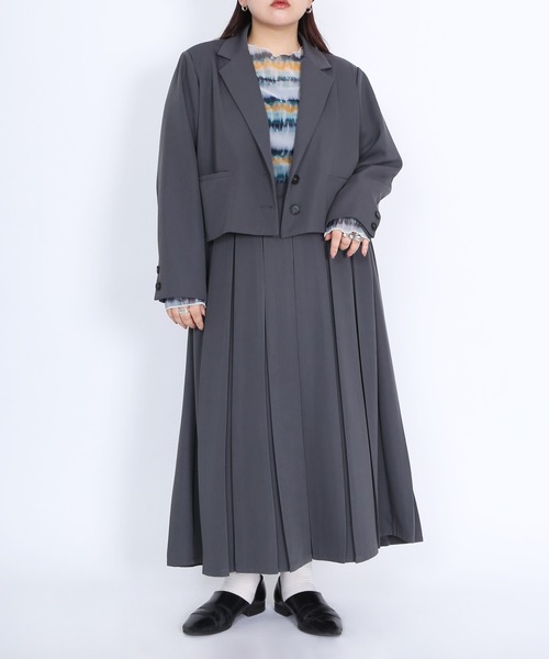 PUNYUS（プニュズ）の「ショートテーラードジャケット（テーラードジャケット・レディース・ブラック/グレー・1/2/3/4）」の16枚目の写真