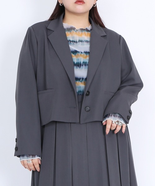 PUNYUS（プニュズ）の「ショートテーラードジャケット（テーラードジャケット・レディース・ブラック/グレー・1/2/3/4）」の17枚目の写真