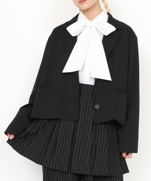 PUNYUS（プニュズ）の「ショートテーラードジャケット（テーラードジャケット・レディース・ブラック/グレー・1/2/3/4）」の22枚目の写真