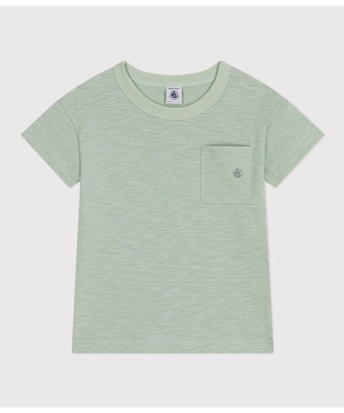 PETIT BATEAU(プチバトー)の「コットン半袖Tシャツ(Tシャツ/カットソー・キッズ・イエロー/ライトグリーン/ブルー・4YEAR/5YEAR/3YEAR)」の1枚目の写真