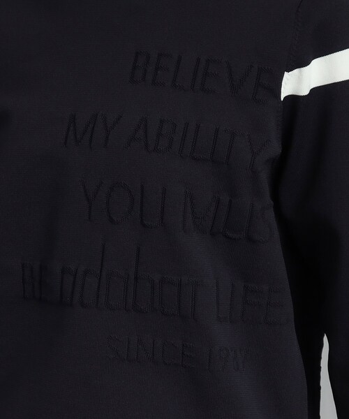 adabat（アダバット）の「◆【手洗い可】メッセージロゴデザイン クルーネックセーター（ニット/セーター・レディース・ベビーピンク/ネイビー/ライトイエロー系・38/40/42）」の12枚目の写真