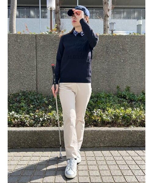 adabat（アダバット）の「◆【手洗い可】メッセージロゴデザイン クルーネックセーター（ニット/セーター・レディース・ベビーピンク/ネイビー/ライトイエロー系・38/40/42）」の15枚目の写真