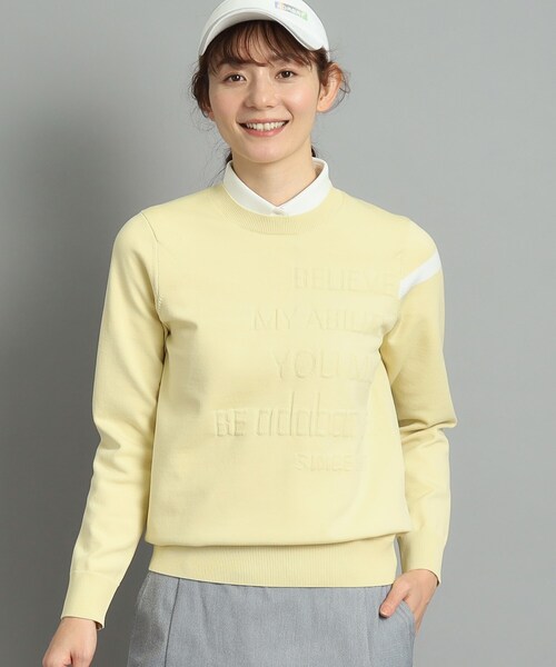 adabat（アダバット）の「◆【手洗い可】メッセージロゴデザイン クルーネックセーター（ニット/セーター・レディース・ベビーピンク/ネイビー/ライトイエロー系・38/40/42）」の16枚目の写真