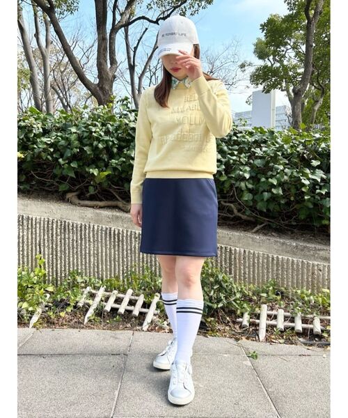 adabat（アダバット）の「◆【手洗い可】メッセージロゴデザイン クルーネックセーター（ニット/セーター・レディース・ベビーピンク/ネイビー/ライトイエロー系・38/40/42）」の21枚目の写真