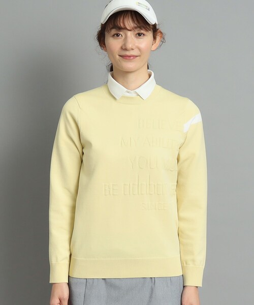 adabat（アダバット）の「◆【手洗い可】メッセージロゴデザイン クルーネックセーター（ニット/セーター・レディース・ベビーピンク/ネイビー/ライトイエロー系・38/40/42）」の22枚目の写真