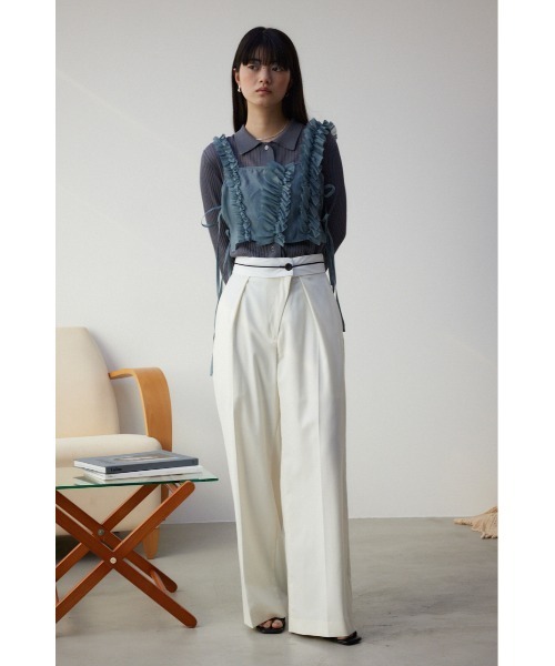 AZUL by moussy（アズールバイマウジー）の「チュールフリルビスチェ（ベスト・レディース・グレー/ブラック・FREE）」の15枚目の写真