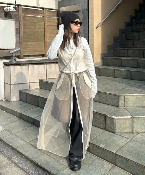 アシンメトリーチュールワンピース | COQULE Online Shop