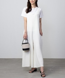 Howdy Marie | Howdy Marie ハウディーマリー カットソー素材 サロペット＋インナーTシャツSET アンサンブル(サロペット/オーバーオール)